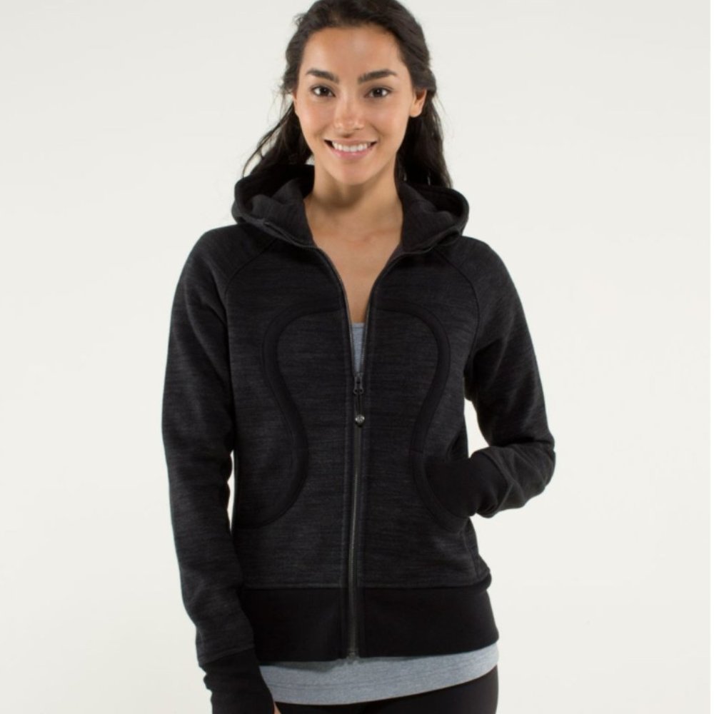 Lululemon Scuba Hoodie Jacket Stretch Commuter Denim Black / Black  Women's size